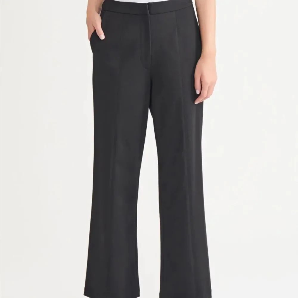 Misook Naomi LuxeStretch Ponte Black Wide Women's Pants